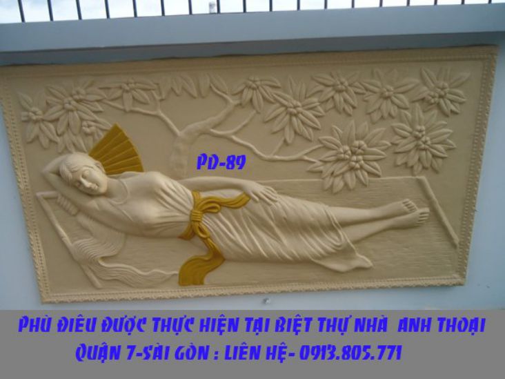 phù điêu thạch cao pd89